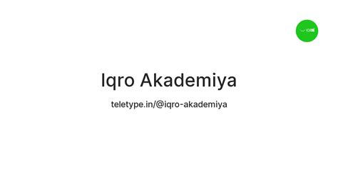 Iqro Akademiya — Teletype