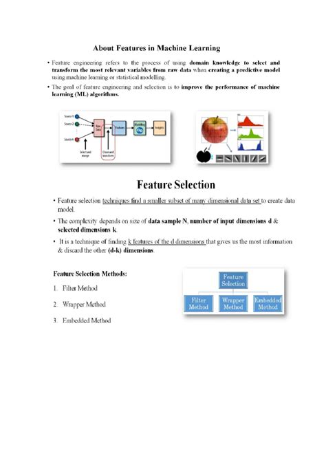 Feature Selection Techniques in ML - Uuu - Studocu