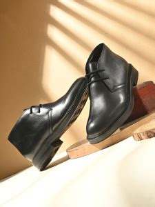 Nico Nerini NICO NERINI Premium Genuine Leather Ankle-High Chukka Shoes ...