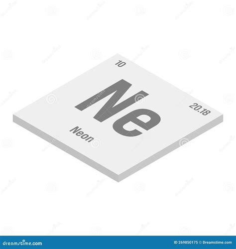 Neon, Ne, Periodic Table Element Royalty-Free Stock Image ...