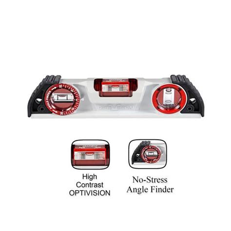 Buy 10 in. Magnetic Cast Torpedo Level with OPTIVISION and Angle Finder ...