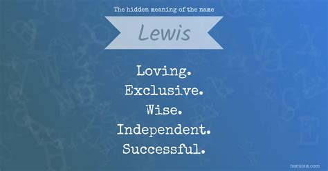 The hidden meaning of the name Lewis | Namious