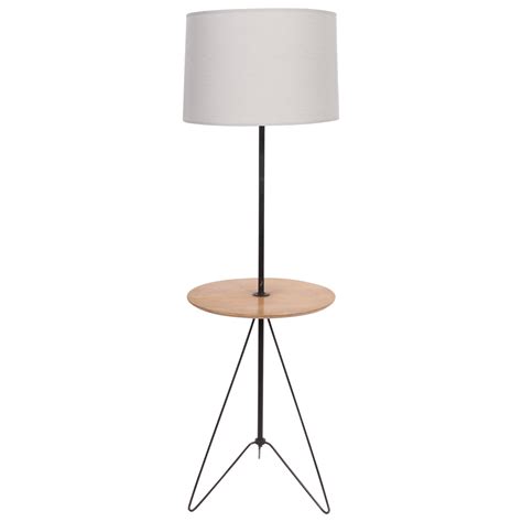 Tony Paul Black Iron and Black Wire "Sunburst" Side Table, Floor Lamp ...