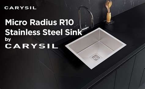 Carysil Micro Radius R10 Series Single Bowl, Stainless Steel Kitchen ...