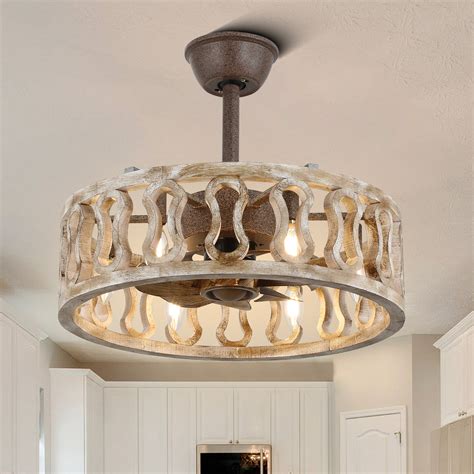 Ophelia & Co. 20" Carterton Antique Ceiling Fan Light,Rustic Finish ...