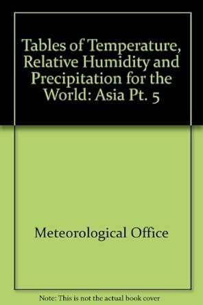 Tables of temperature, relative humidity and precipitation for the ...