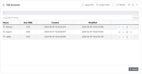 File Browser HTML5 的图像结果