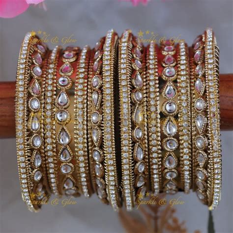 Elegant Kundan Metal Bangles for Weddings & Festivals – Sparkle and Glow