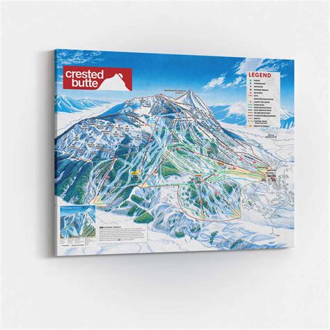 Crested Butte Ski Resort | Trail Map Poster. Unframed, Framed, or ...