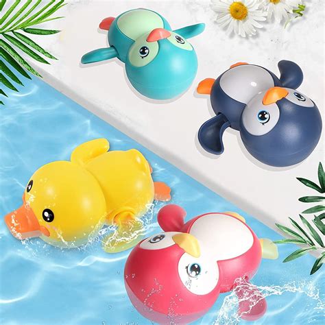 Wind Up Swimming Penguin Bath Toy | NE555 | Multicolor ( Pack of 1 ...