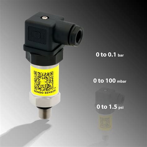 0.1 Bar Pressure Transmitter, Low Pressure 100 Mbar, 1.5 Psi Gauge ...