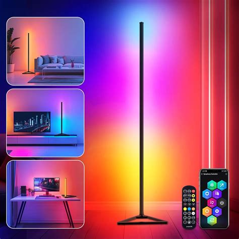 HANDSONIC RGBIC Floor Lamp,16 Million Colors LED Floor Lamps 141 cm ...