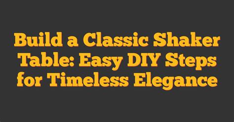 Build Shaker Table 的图像结果