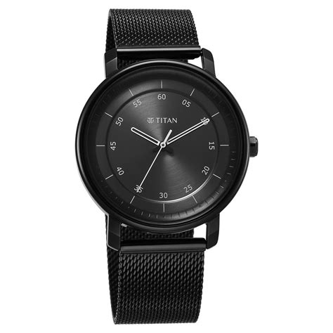 Buy Online Titan Workwear Quartz Analog Anthracite Dial Leather Strap ...