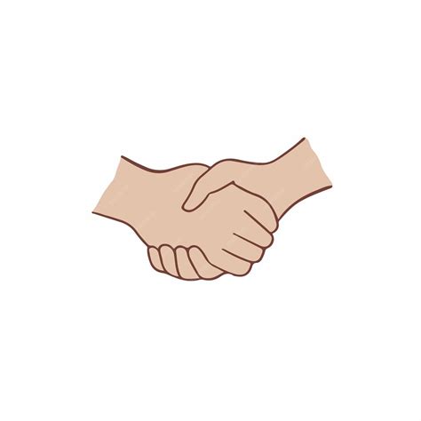 Handdruk symbool handgebaar vectorillustratie | Premium Vector