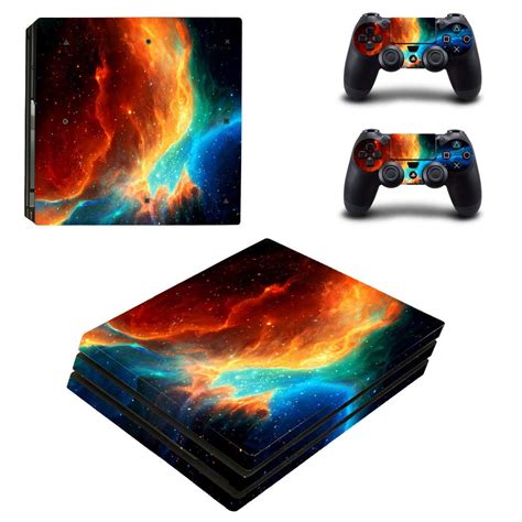 Skin Poster PRO - Orange and Blue Cosmic Nebular PS4 Skin Sticker Decal ...