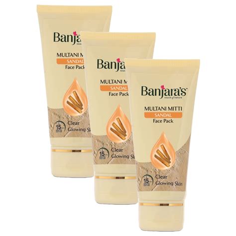 Banjara's Multani Mitti Sandal Face Pack 50g Pack of 3 – KartWalk