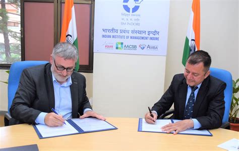 Indore: IIM Indore signs MoU with French B-school for strengthening ...