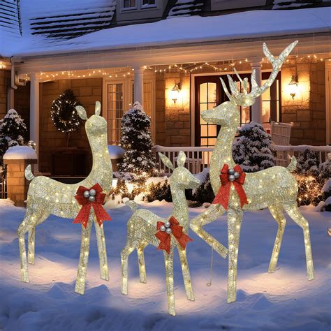 Amazon.com: winemana 3 Pcs Christmas Reindeer Decorations Outdoor ...