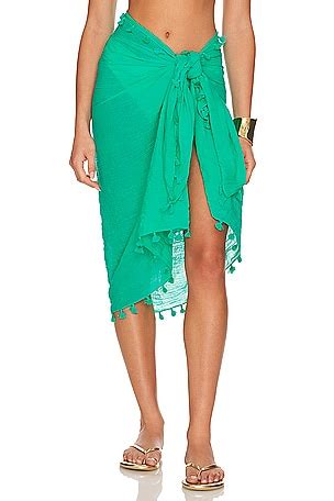 Seafolly Cotton Gauze Sarong in Green | REVOLVE