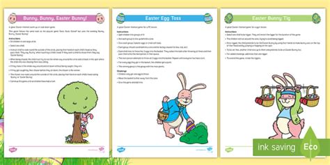 Easter PE Games - Teaching Pack (teacher made) - Twinkl