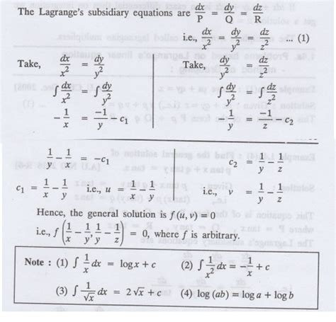 Problems based on Lagrange's linear equation method of Grouping - Examples