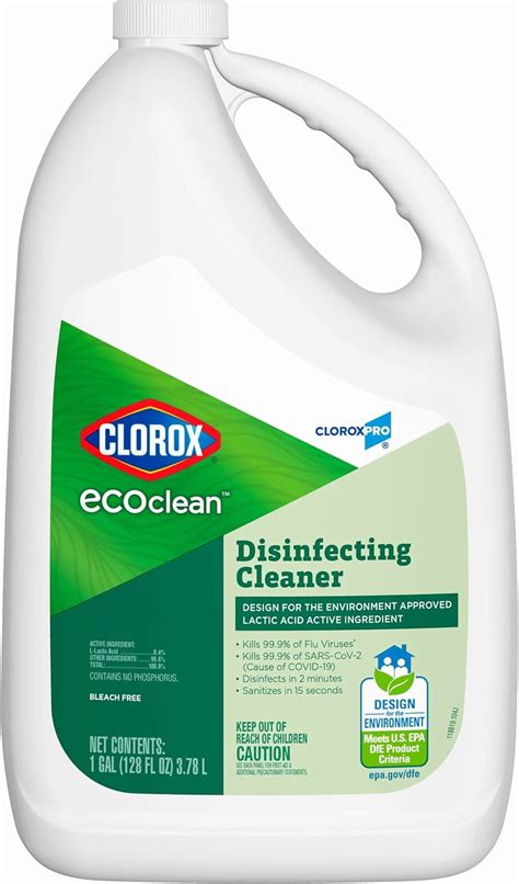Enjinzz CloroxPro EcoClean Disinfecting Cleaner Refill, 128 Fluid ...