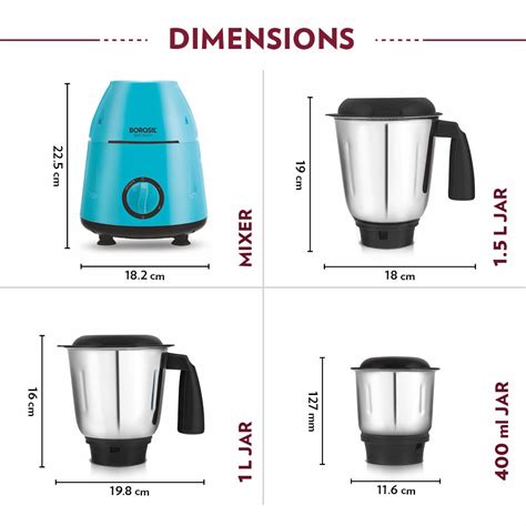 Buy Best Mixer Grinder, Blue 500W at Best Price Online in India - Borosil