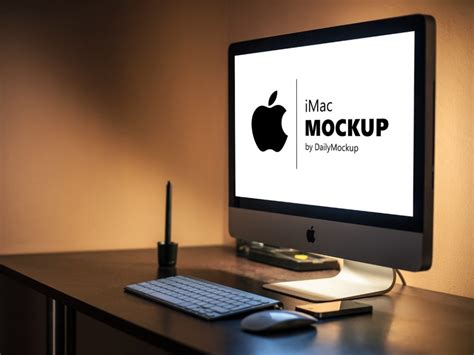 Free iMac Mockup PSD Template 2022 - Daily Mockup