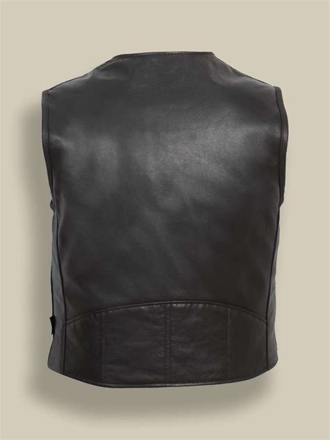 Men Matte Black Vest - Classic Style For Bikers - The Jacket Spot