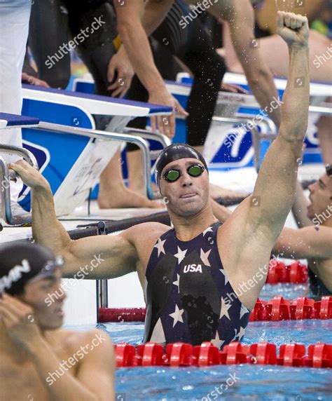 Us Swimmer Jason Lezak Jubilates Us Editorial Stock Photo - Stock Image ...
