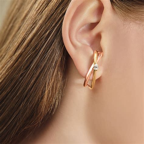 My Embrace Earrings, 1 diamond