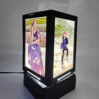 TWEAK Personalized Rotating Photo lamp with 5 Photos, Best Gifts for ...