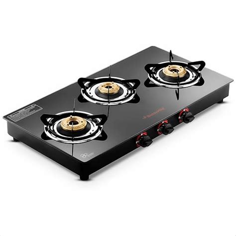 Butterfly Rapid 3 Burner Glass Top Gas Stove | Auto Ignition | Scratch ...