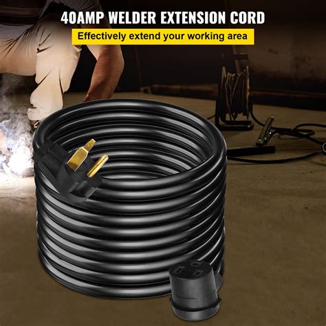 VEVOR Welder Extension Cord 40Amp 50ft 250V, Welding Power Cord with ...