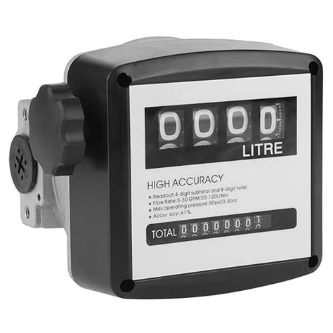 Mechanical Fuel Meter 1 Inch 4 Digital Gas Meter Counter : Amazon.in ...