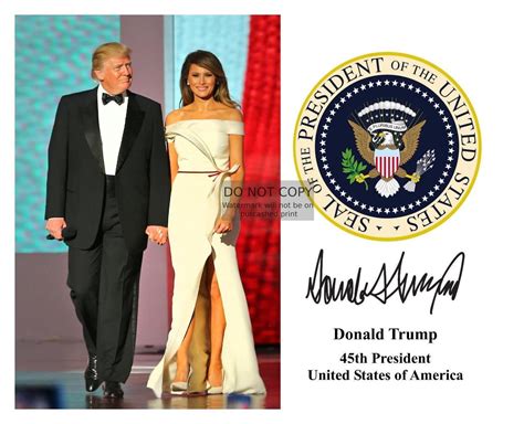 PRESIDENT DONALD TRUMP & MELANIA TRUMP PRESIDENTIAL SEAL & AUTOGRAPH ...