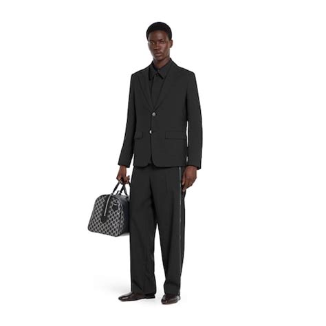 Single-breasted selvedge wool jacket in dark grey | GUCCI® US