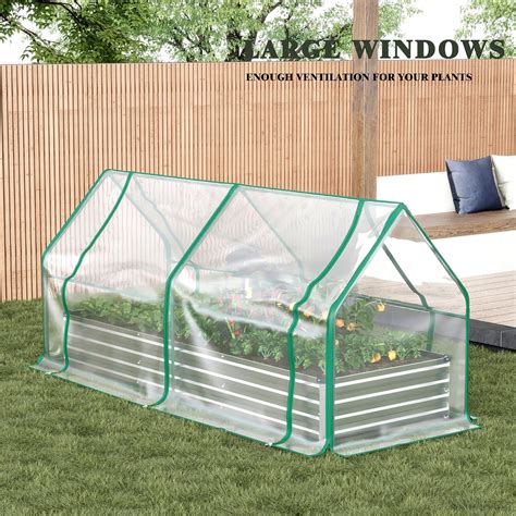 DIIYIV 8x2x1 Raised Garden Bed with Cover-Outdoor India | Ubuy