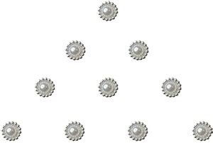 Comet Busters Fancy Pearl White Bindi (5 mm) (BV477) Forehead White ...