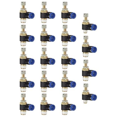SL Pneumatic Flow Control Valve Push Fit Air Regulating Throttle 4 6 8 ...