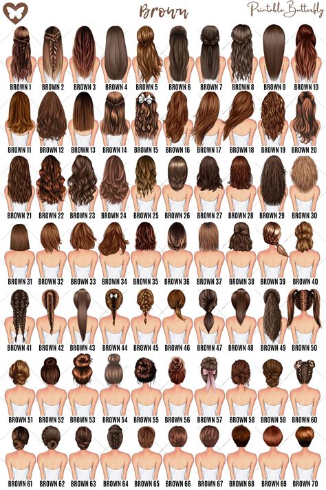 hairstyle names with pictures for ladies