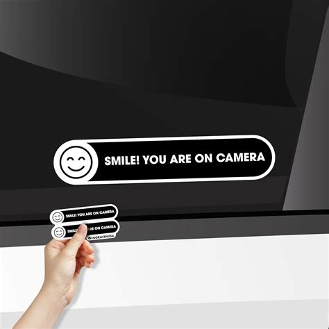 Amazon.com: Smile You are on Camera Sign | 2 Pack Car Window Small ...
