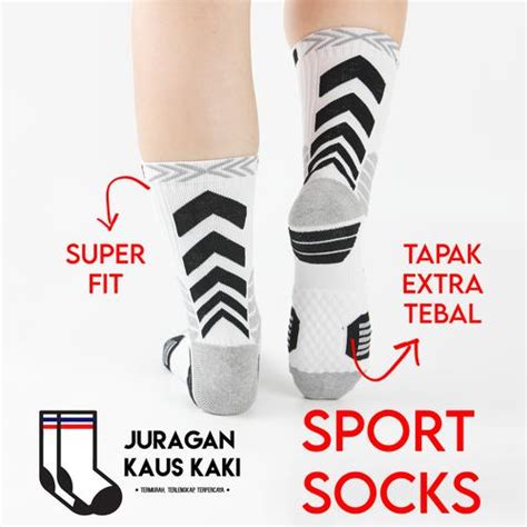 Promo Kaos Kaki Panjang Olahraga Tebal Basket Fitness Gym Compression ...