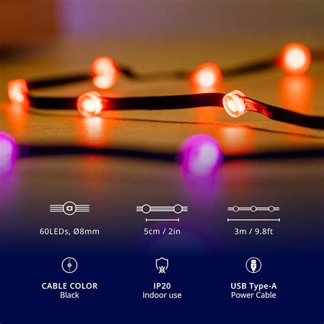 Buy Twinkly Dots – App-Controlled Flexible LED Light String with 60 RGB ...
