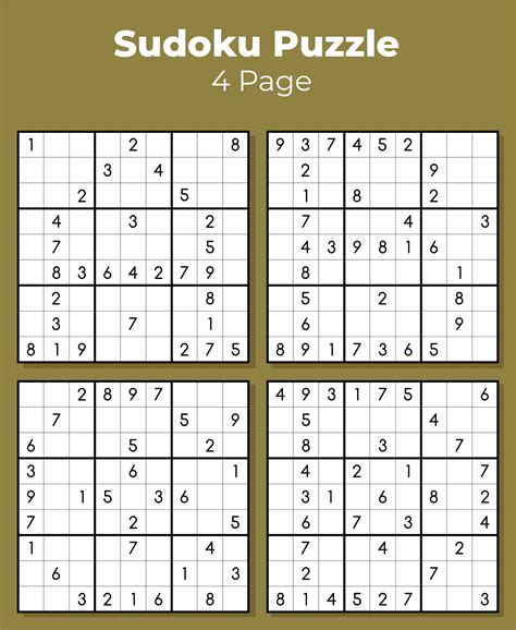 Sudoku Puzzles To Print - 10 Free PDF Printables | Printablee