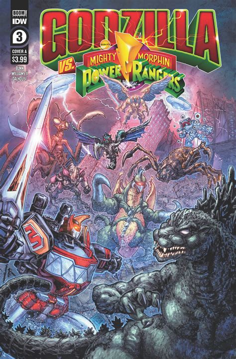 Godzilla vs. Mighty Morphin Power Rangers #3 (Freddie Williams II Cover ...