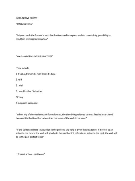 Image result for Subjunctive Form