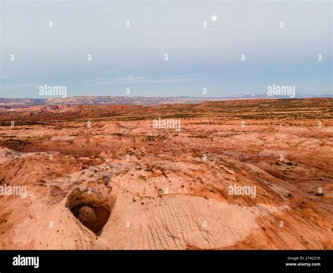 Photograph of the Cosmic Ashtray, a uniquely eroded sandstone formation ...