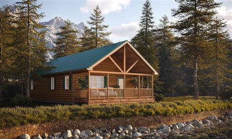 One Story Cabin Plan 49119 | One Story Style With 1 Bed, 1 Bath